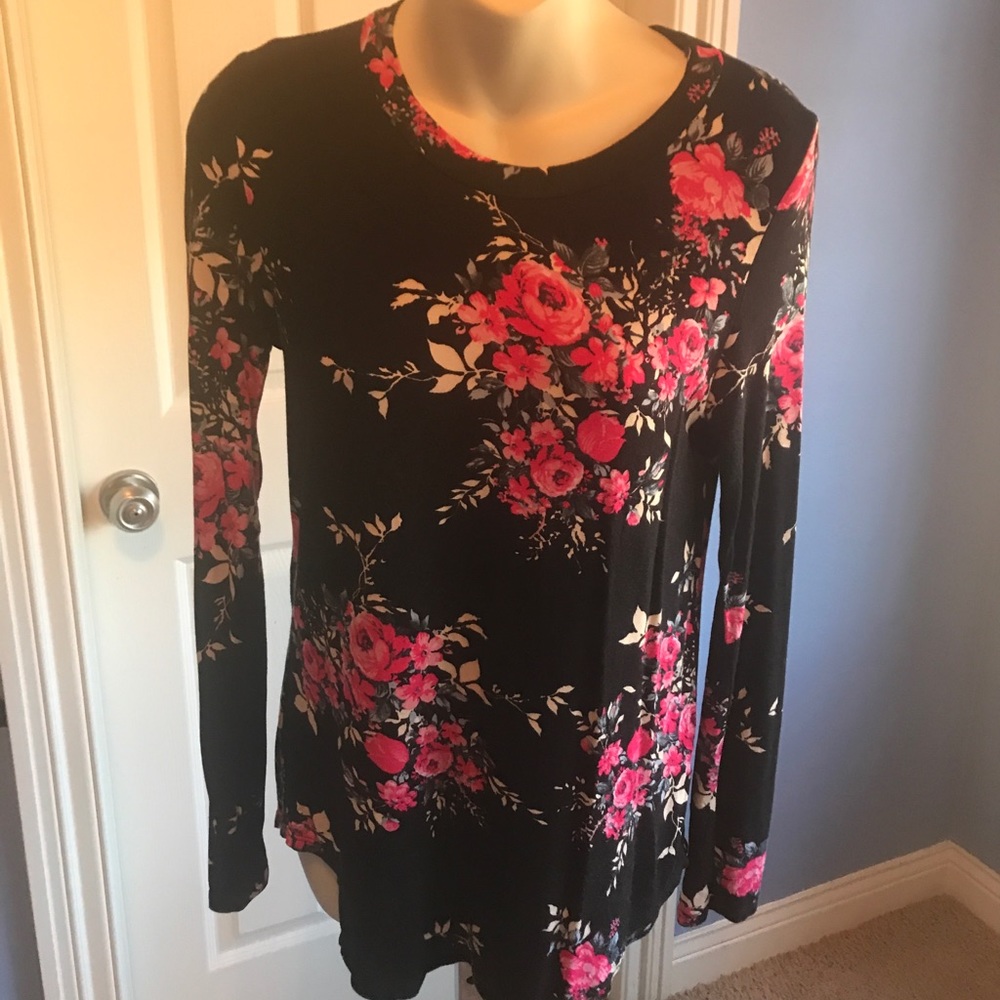 12PM by MonAmi Floral Long Sleeved Shirt